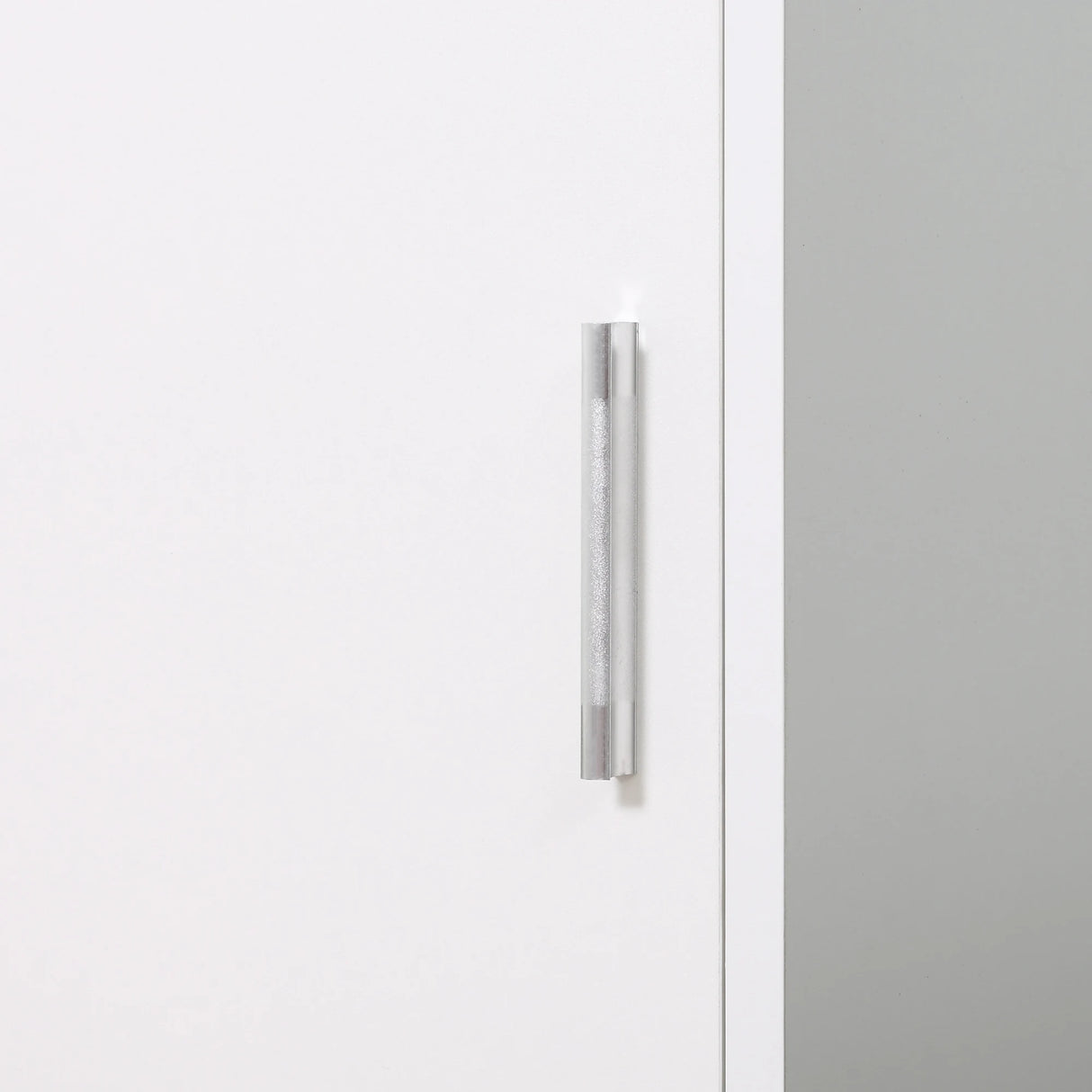 kleankin Tall Bathroom Cabinet with Mirror and Adjustable Shelf - White