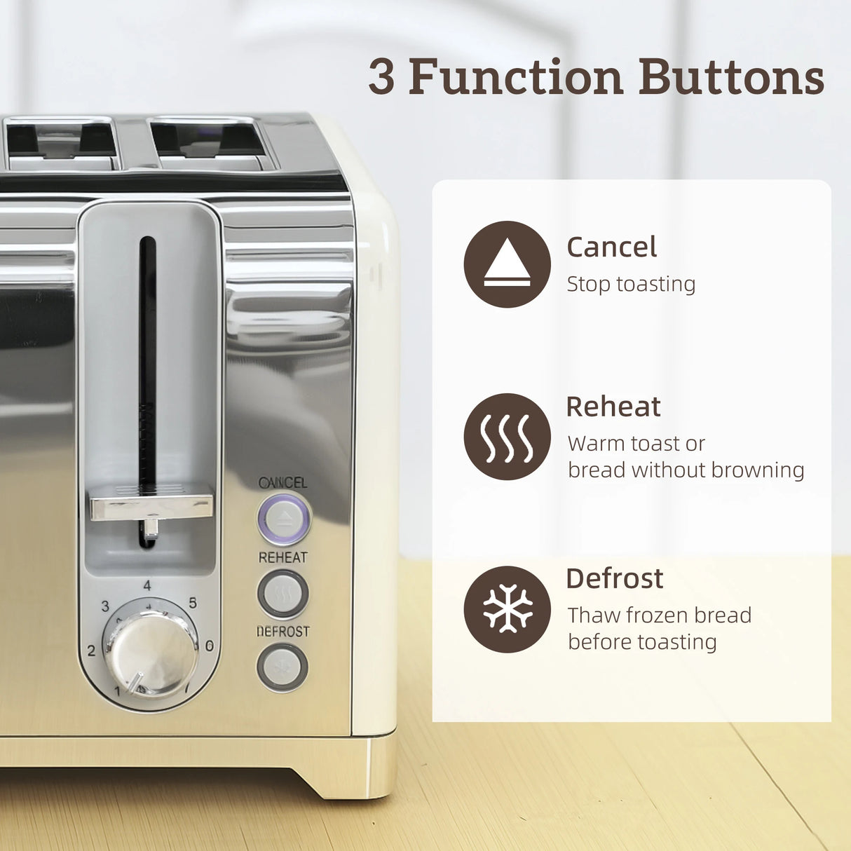 HOMCOM Retro 3000W Kettle and Toaster Set - Cream