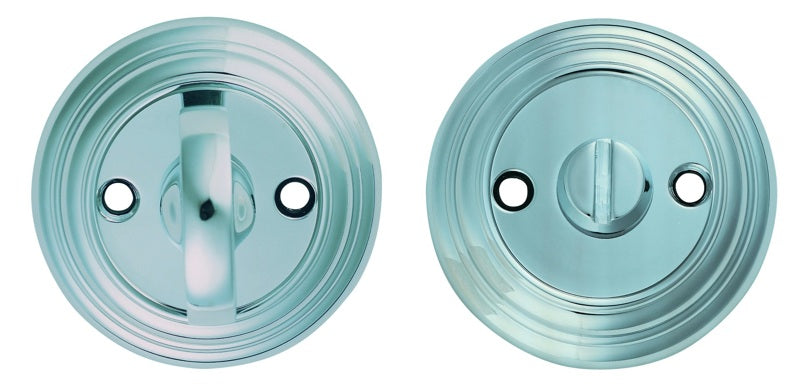 DELAMAIN TURN & RELEASE ON ROUND ROSE (4.9 X 67MM SPINDLE) - (FACE FIX) - POLISHED CHROME - 55MM - SET