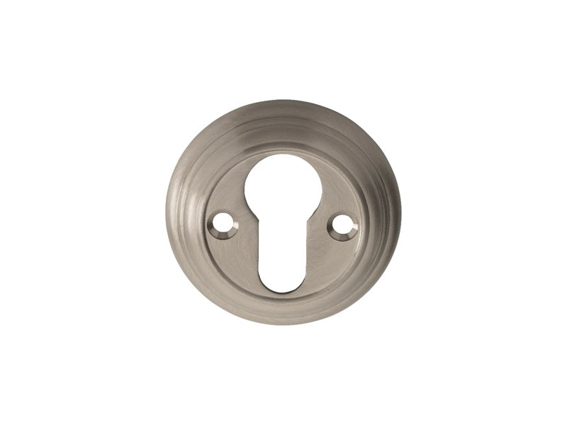 DELAMAIN - ESCUTCHEON EURO PROFILE ROUND FACE FIX - SATIN NICKEL - 55mm - EACH