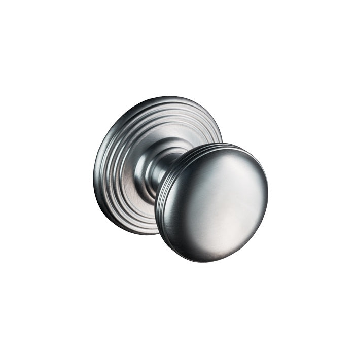 DELAMAIN RINGED KNOB (CONCEALED FIX) - SATIN CHROME - PAIR