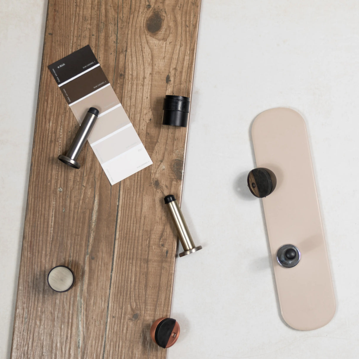 Atlantic Cylinder Premium Floor Mounted Door Stop - Satin Brass - Each