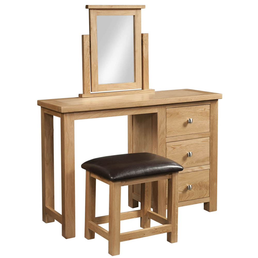 Single Pedestal Dressing Table And Stool