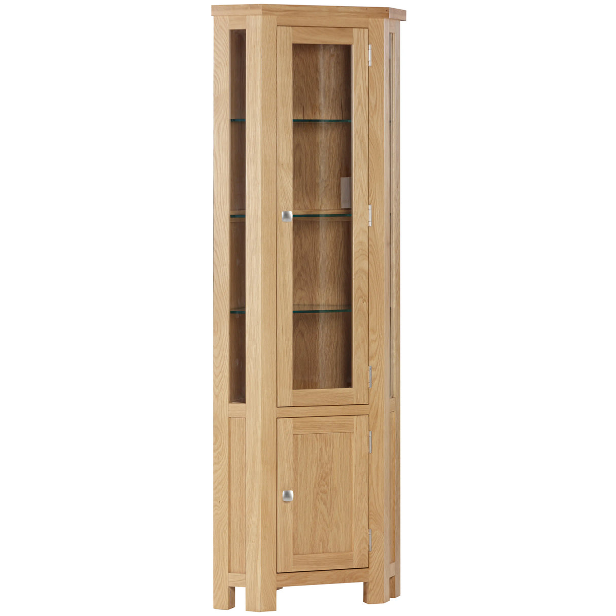 Glazed Corner Display Cabinet with Light (DOR085)