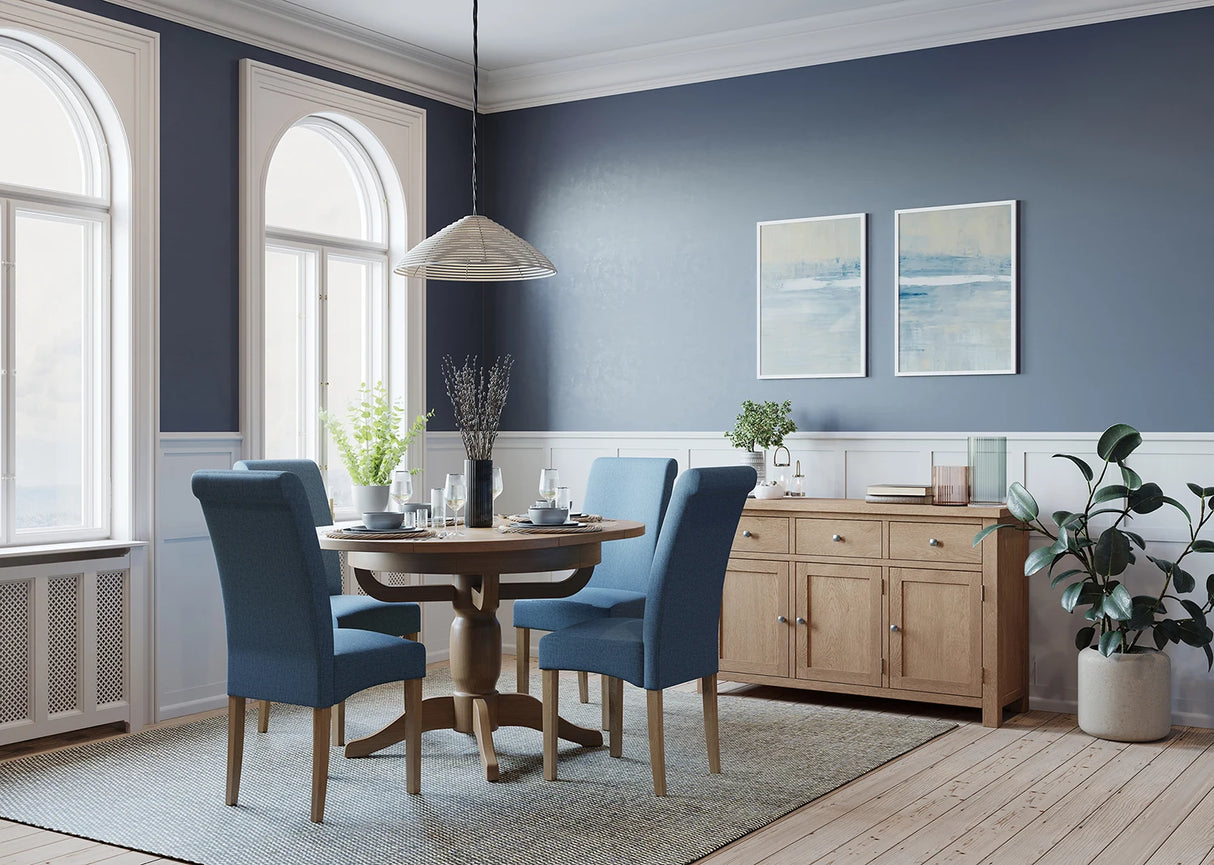 Wesbury Rollback Fabric Chair in Blue