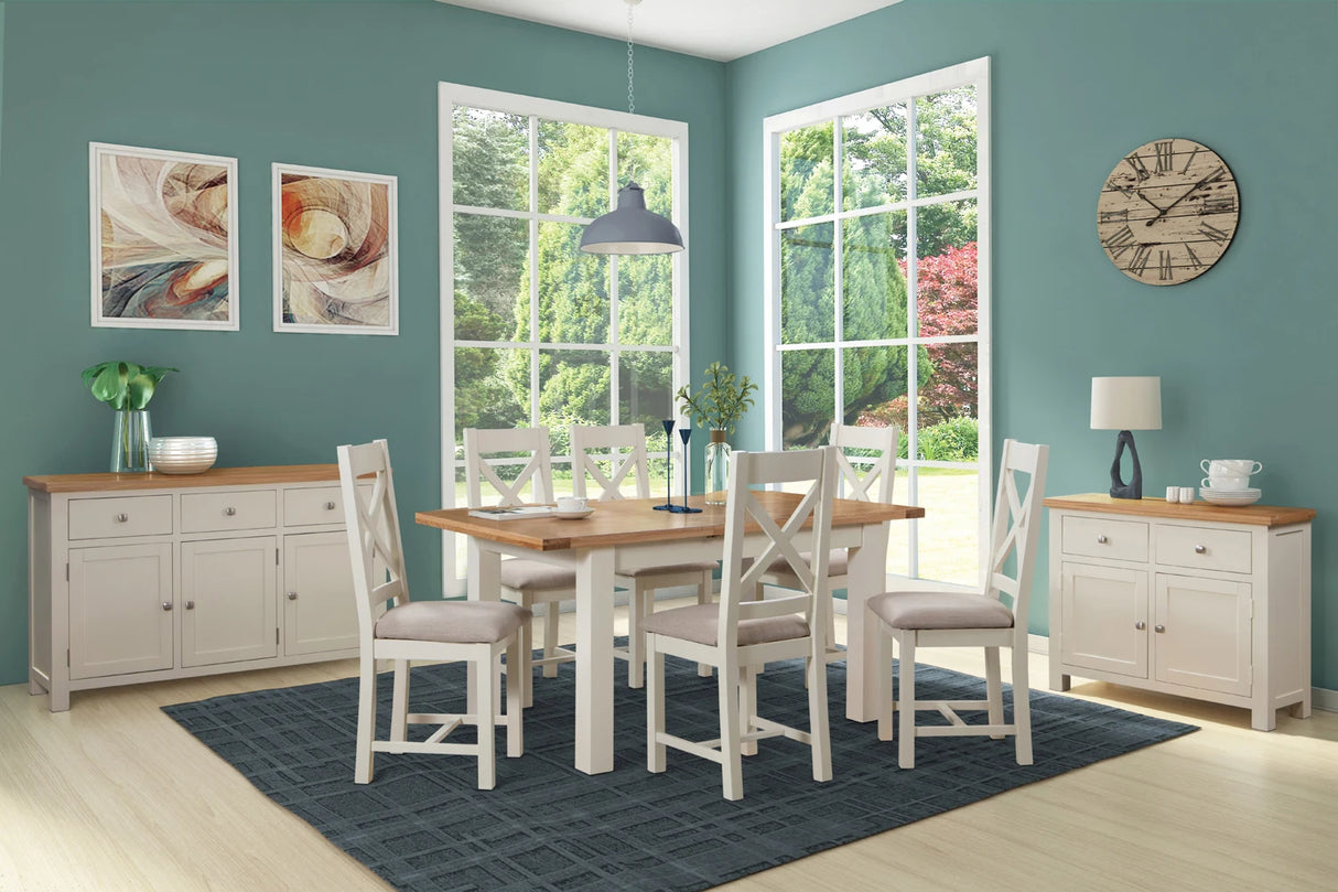 Drop Leaf Dining Table (DPT089 - IVORY)