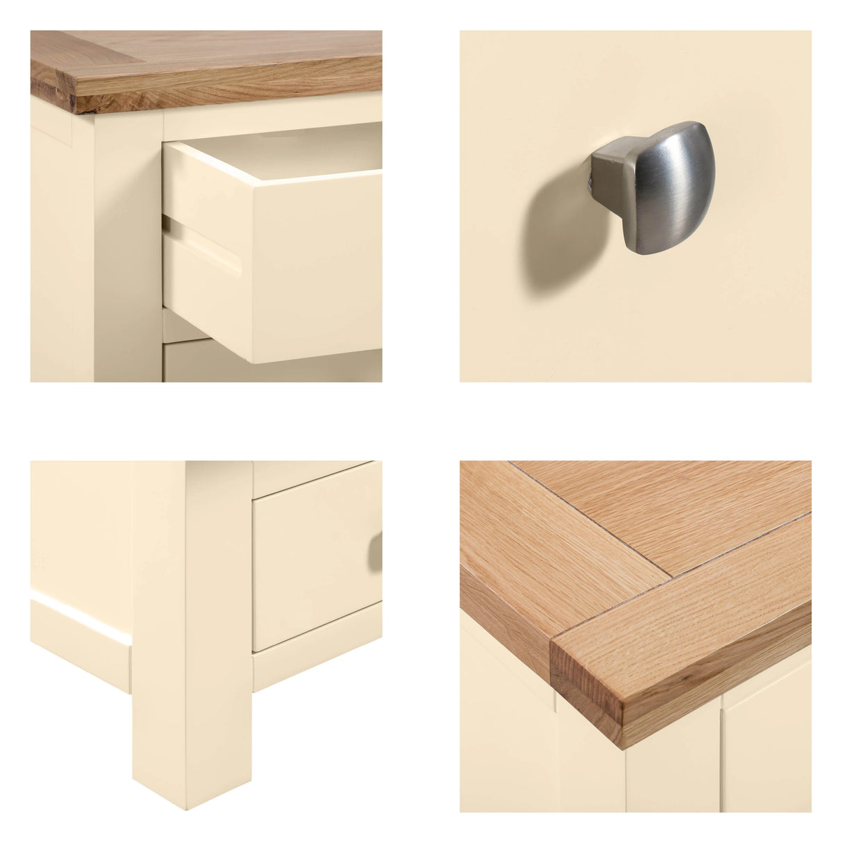 3 Drawer Bedside (DPT001 - IVORY)