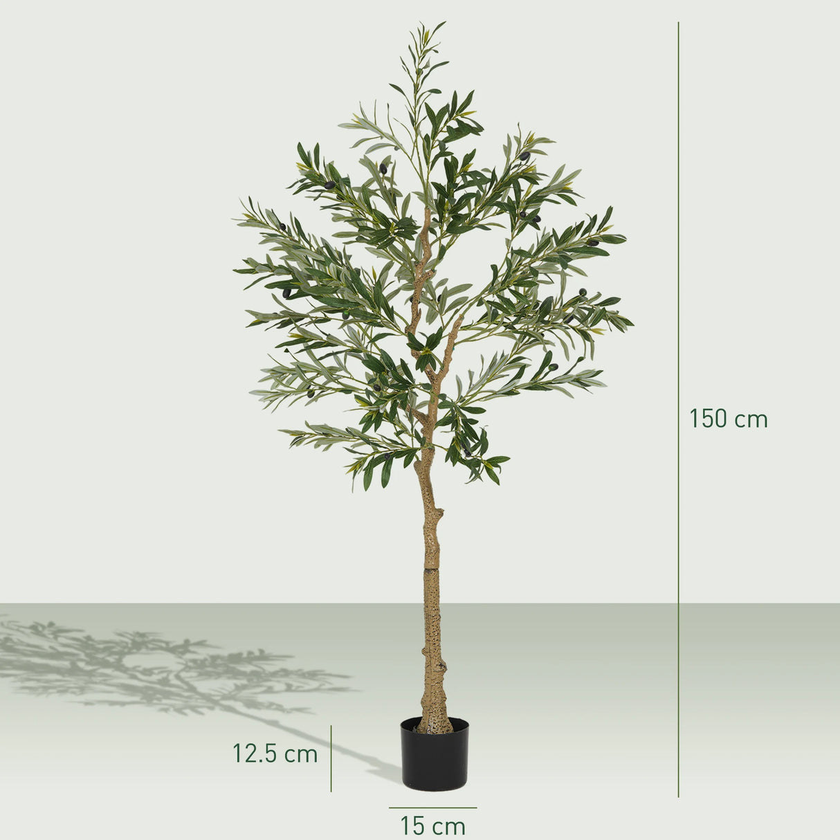 HOMCOM Silk Leaf Artificial Olive Trees