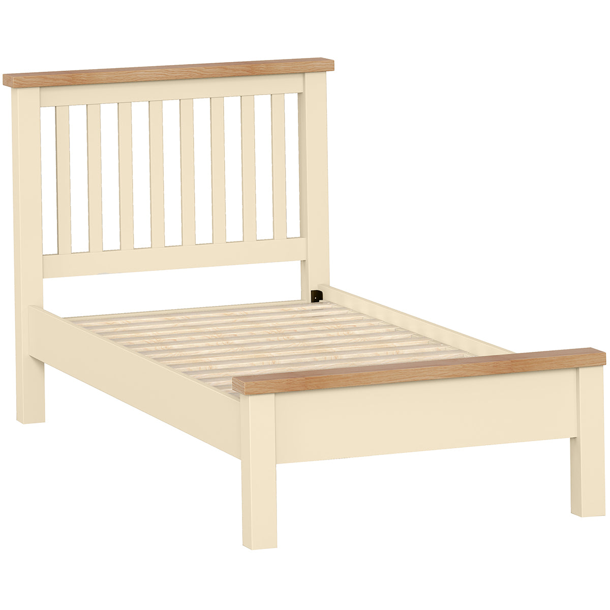 3' Slatted Bed with Top Cap (DPT044 - IVORY)