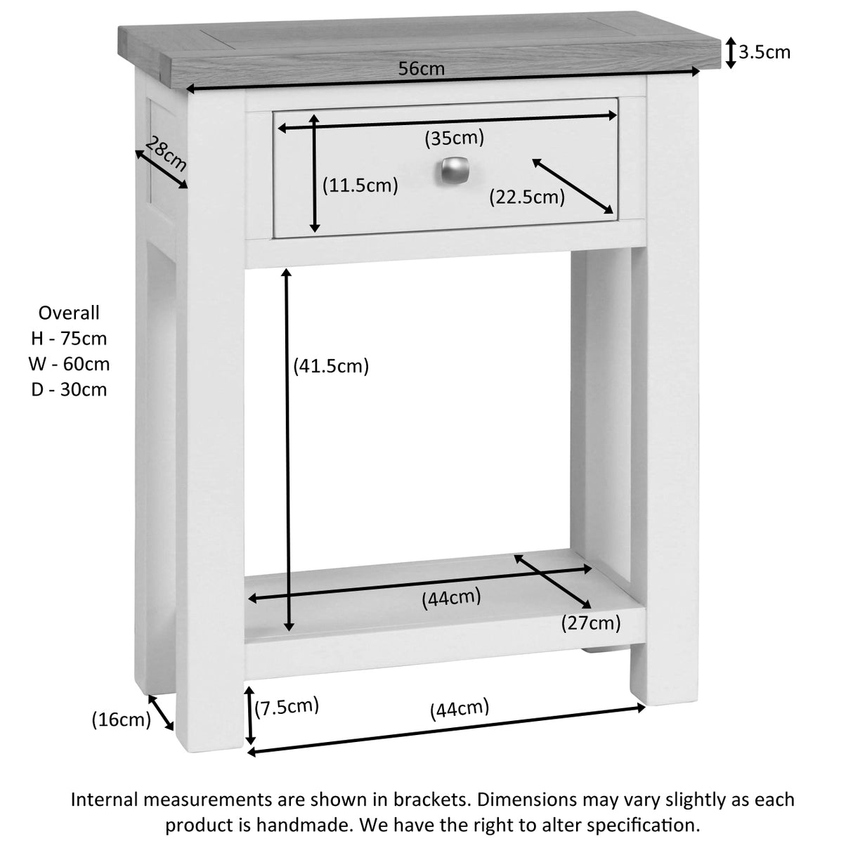 1 Drawer Console Table (DPT078 - IVORY)