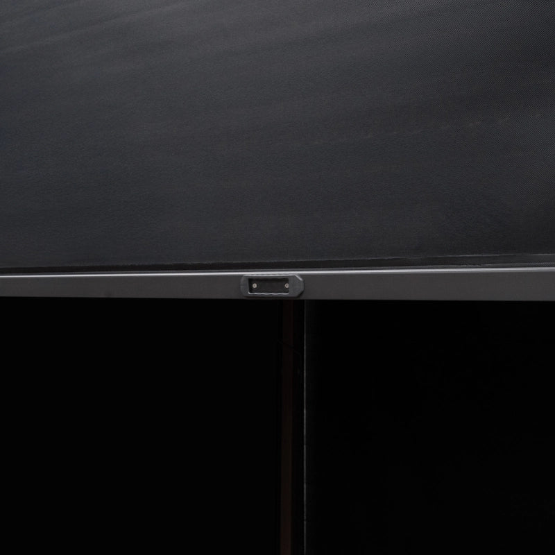 Wood Effect Aluminium Pergola With Blinds, 2 x Side Panels & LED Lights - 4m x 3m