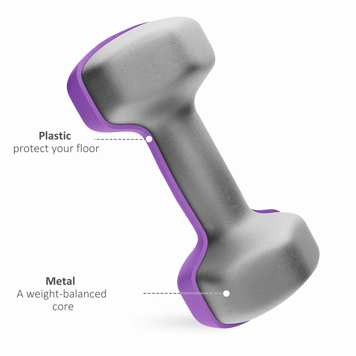 SPORTNOW Dumbbells Set with Storage Rack, 2 x 1kg, 2 x 2kg, 2 x 3kg, Pink