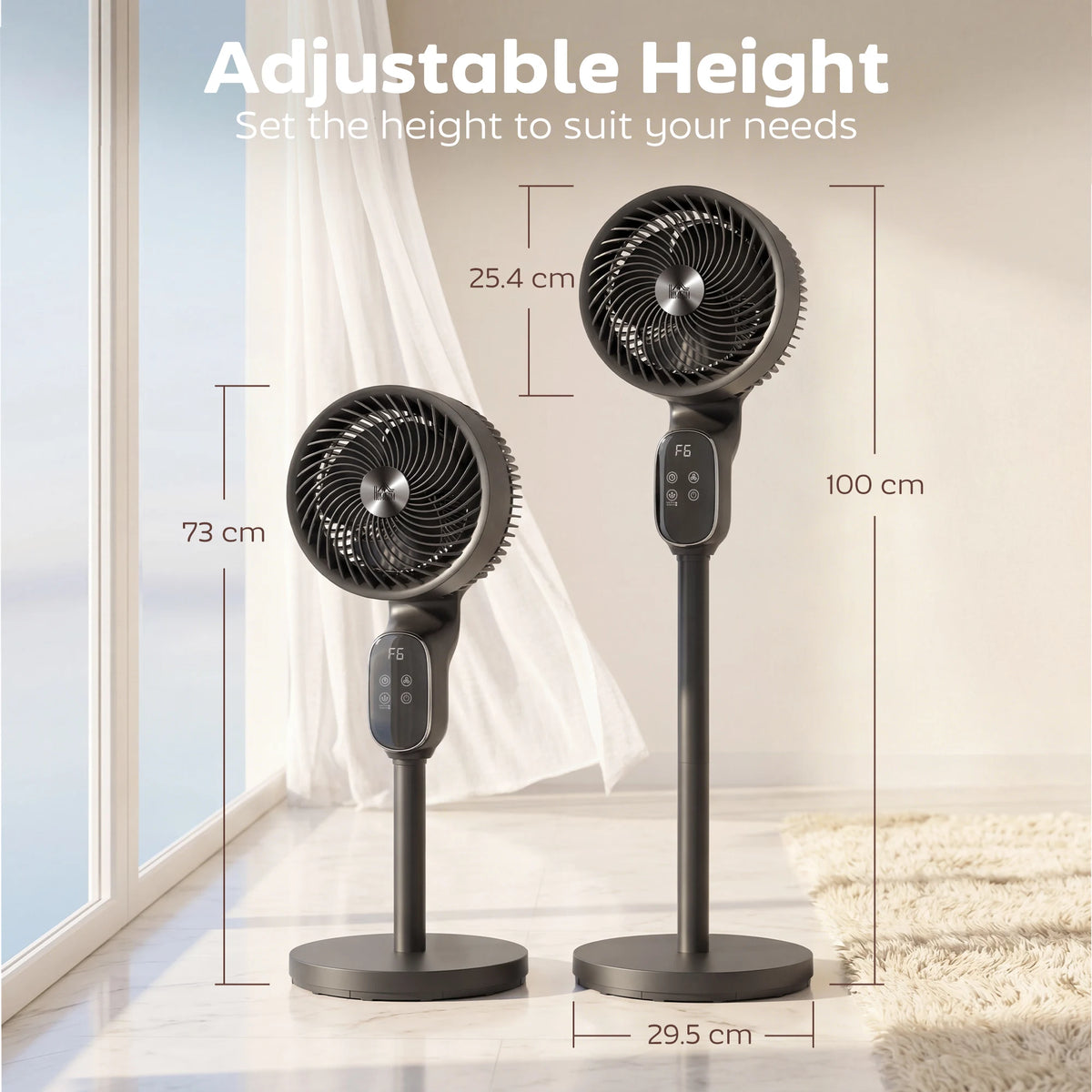 HOMCOM 20 dB Silent Standing Fan for Bedroom, 39in Pedestal Fan with Remote, Oscillating, 8 Speeds, Adjustable Height, Black