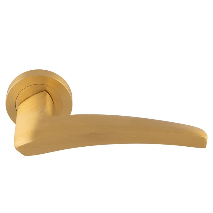 DUNE LEVER ON CONCEALED FIX ROUND ROSE OSA (SATIN BRASS) - SATIN BRASS - PAIR