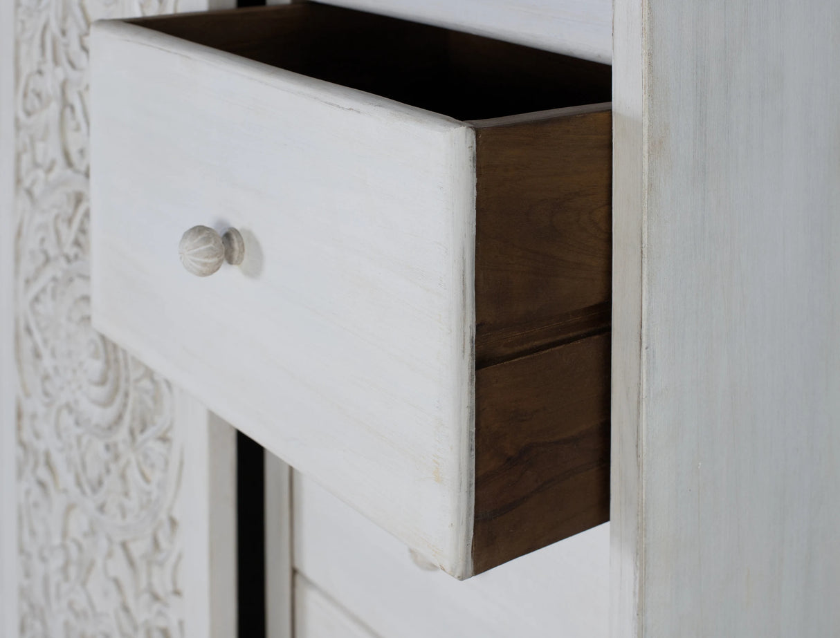 Giner and Colomer 1-Sliding Door Wardrobe With 5 Drawers And Multiple Shelves