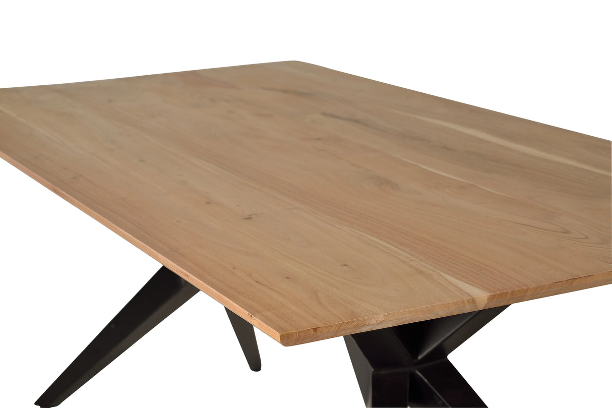 Giner and Colomer Dining Table Crafted In Acacia Wood With Metal Base