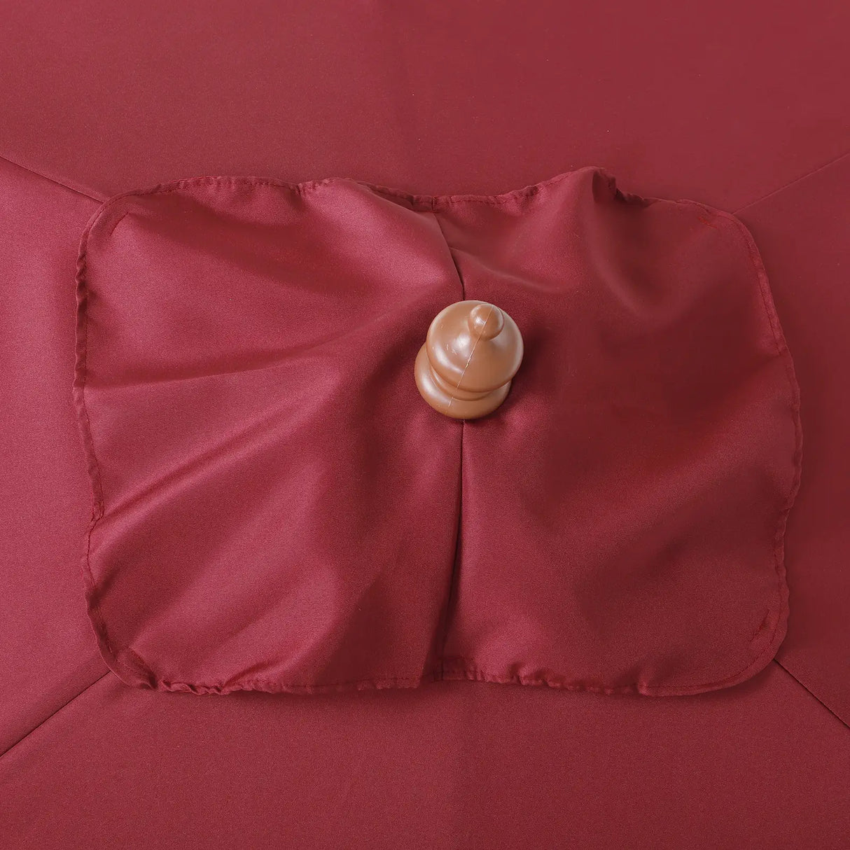 Outsunny 2m x 1.5m Garden Parasol Umbrella with Tilting Sunshade Canopy, Outdoor Market Table Umbrella with Wood and Bamboo Frame, Wine Red