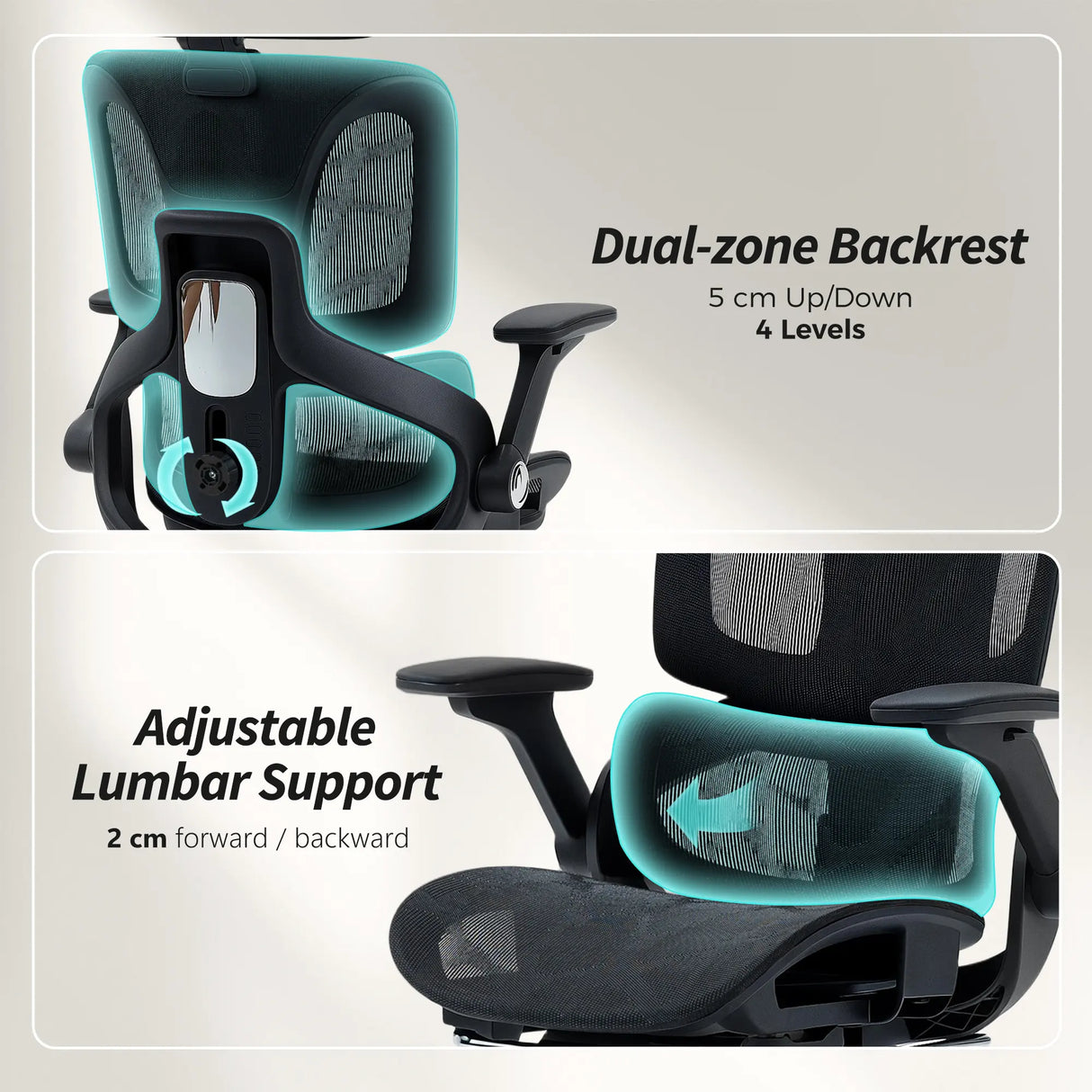 HOMCOM Ergonomic Office Chair, High Back Mesh Desk Chair, Black