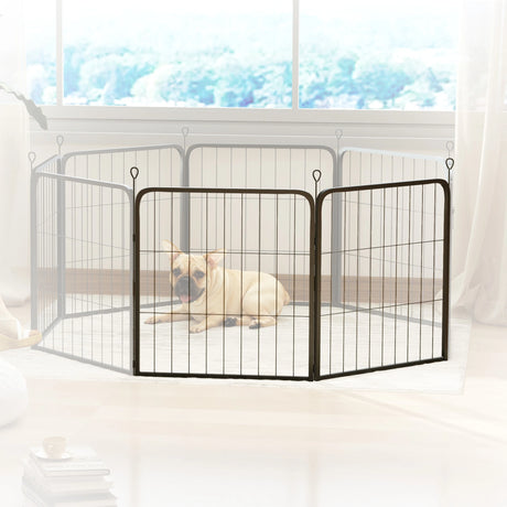 PawHut Two-Piece Dog Pen Expansion Pack for Small Dogs, 60cm Tall Animal Pen with Three Connecting Stakes