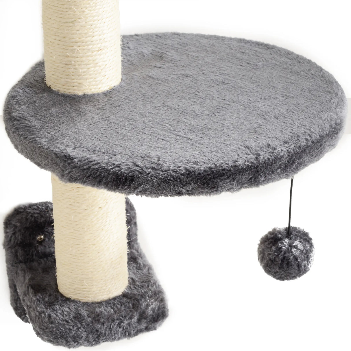 PawHut Four-Piece Cat Wall Furniture, with Hammock, Ladder, Platforms, Steps, for Indoor Use - Dark Grey