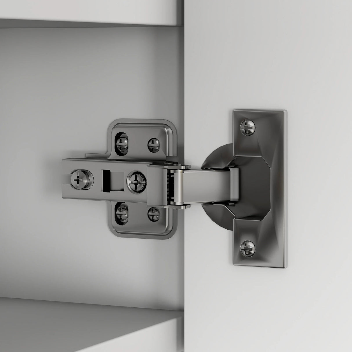 HOMCOM 60 x 15 cm Double Door Bathroom Mirror Cabinet - White