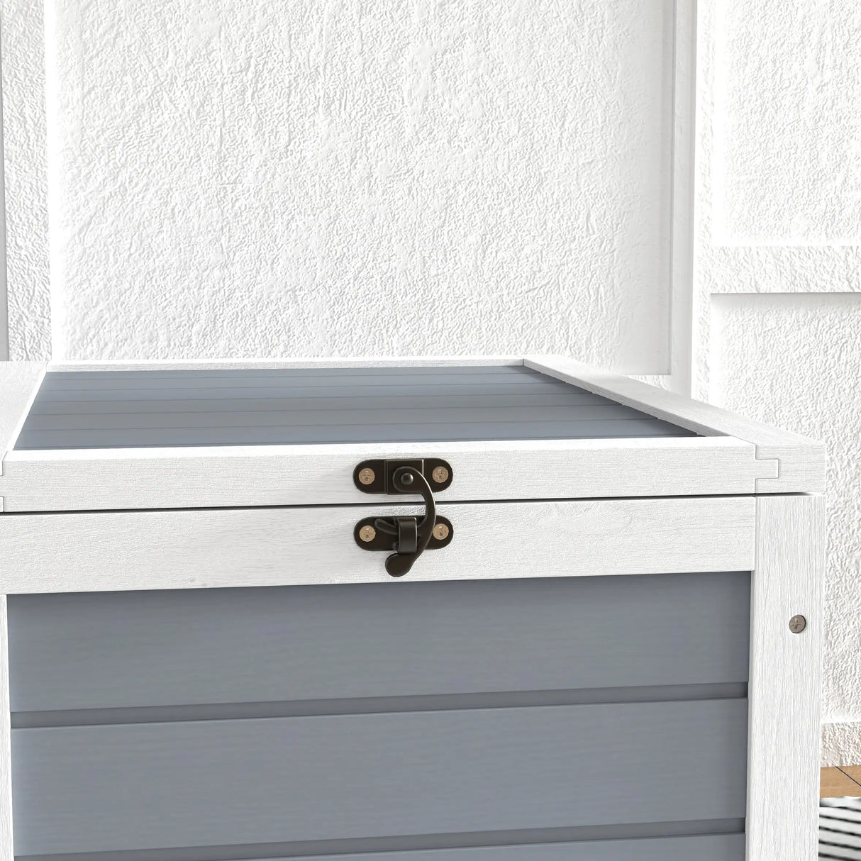 PawHut Wooden Tortoise Enclosure, Tortoise House w/ Lamp Holder, for Outdoor, Indoor, Light Grey