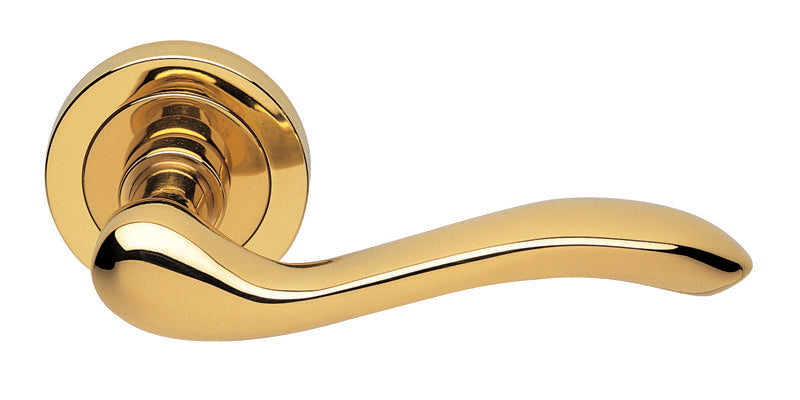 APOLLO LEVER ON CONCEALED FIX ROUND ROSE (ERICA) OTL (POLISHED BRASS) - POLISHED BRASS - 51MM - PAIR