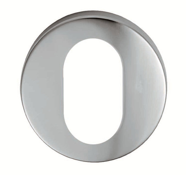 ESCUTCHEON - OVAL PROFILE ON CONCEALED FIX ROUND ROSE - SATIN ANODISED ALUMINIUM - 52 x 8 - EACH