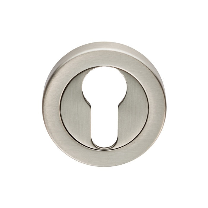ESCUTCHEON - EURO PROFILE ON CONCEALED FIX ROUND ROSE - SATIN NICKEL - EACH