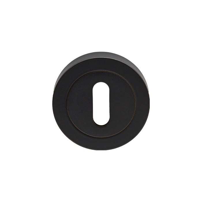 ESCUTCHEON - LOCK PROFILE ON CONCEALED FIX ROUND ROSE - MATT BLACK - EACH