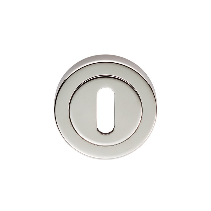 ESCUTCHEON - LOCK PROFILE ON CONCEALED FIX ROUND ROSE - POLISHED NICKEL - EACH