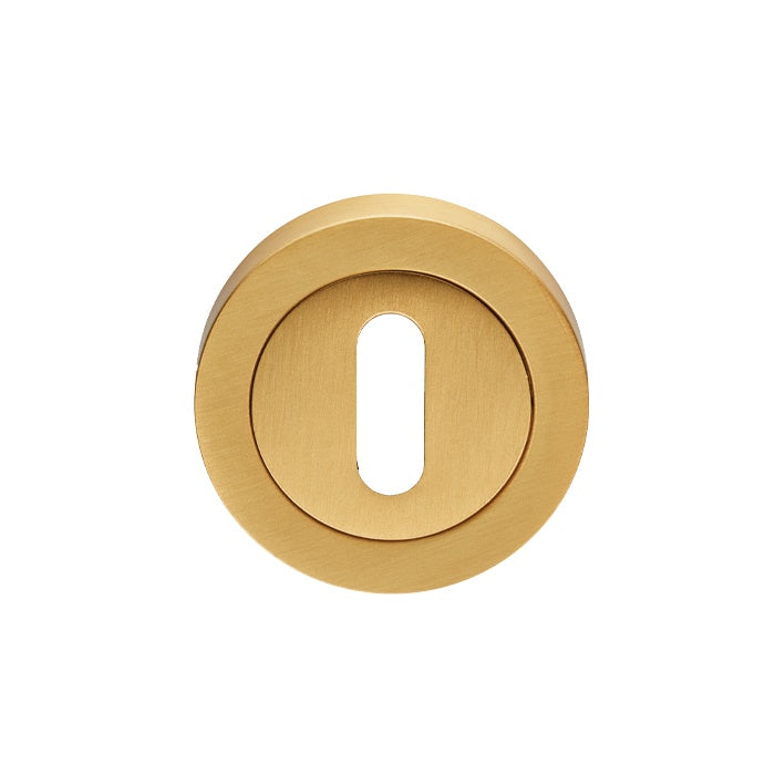 ESCUTCHEON - LOCK PROFILE ON CONCEALED FIX ROUND ROSE - SATIN BRASS - EACH
