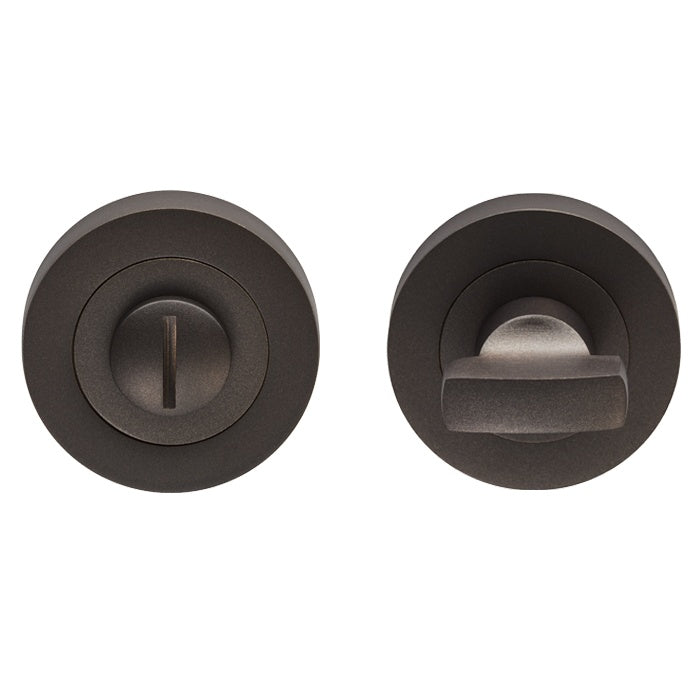 TURN & RELEASE ON CONCEALED FIX ROUND ROSE - MATT BRONZE - SET
