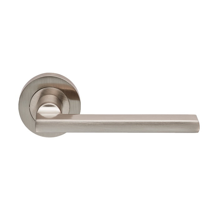 TRENTINO LEVER ON CONCEALED FIX ROUND ROSE - SATIN NICKEL - PAIR