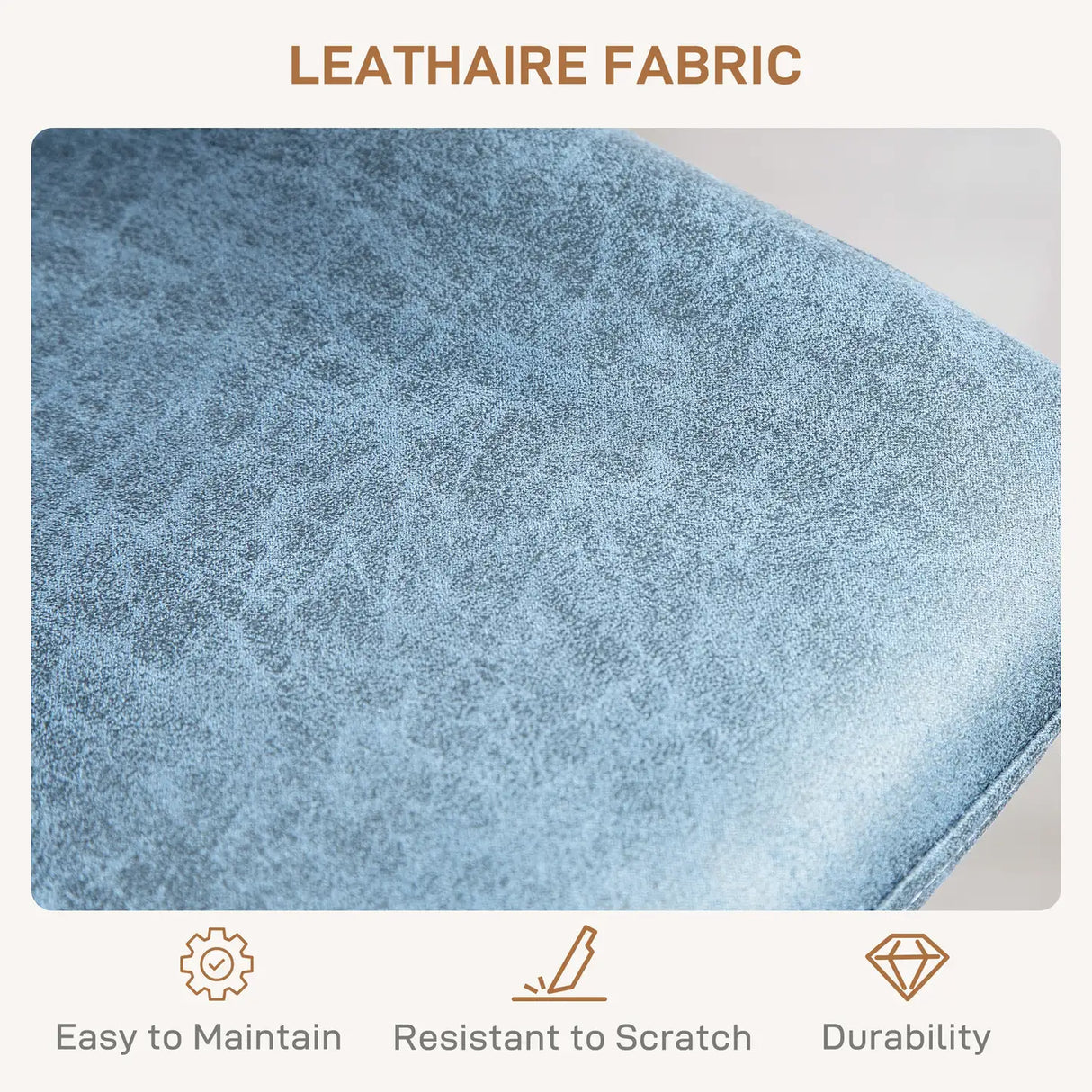 HOMCOM Set of Two Retro Tub Bar Stools - Blue