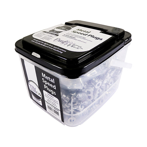 300 x TIMCO Plasterboard Metal Speed Plugs & Screws Silver - 31.5mm
