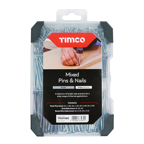 TIMCO Pins & Nails Mixed Tray
- 495pcs