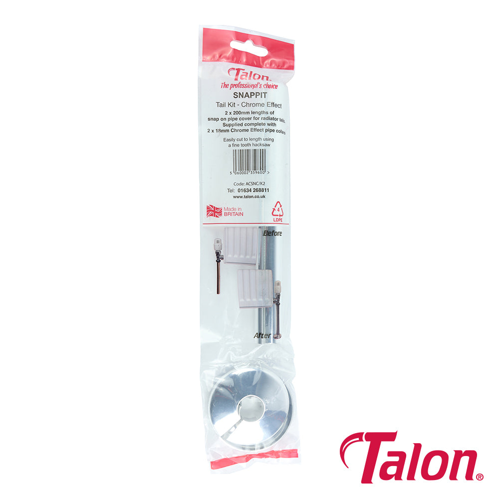 Pair of - Talon Snappit Kit Chrome - 15mm x 200mm x 18mm