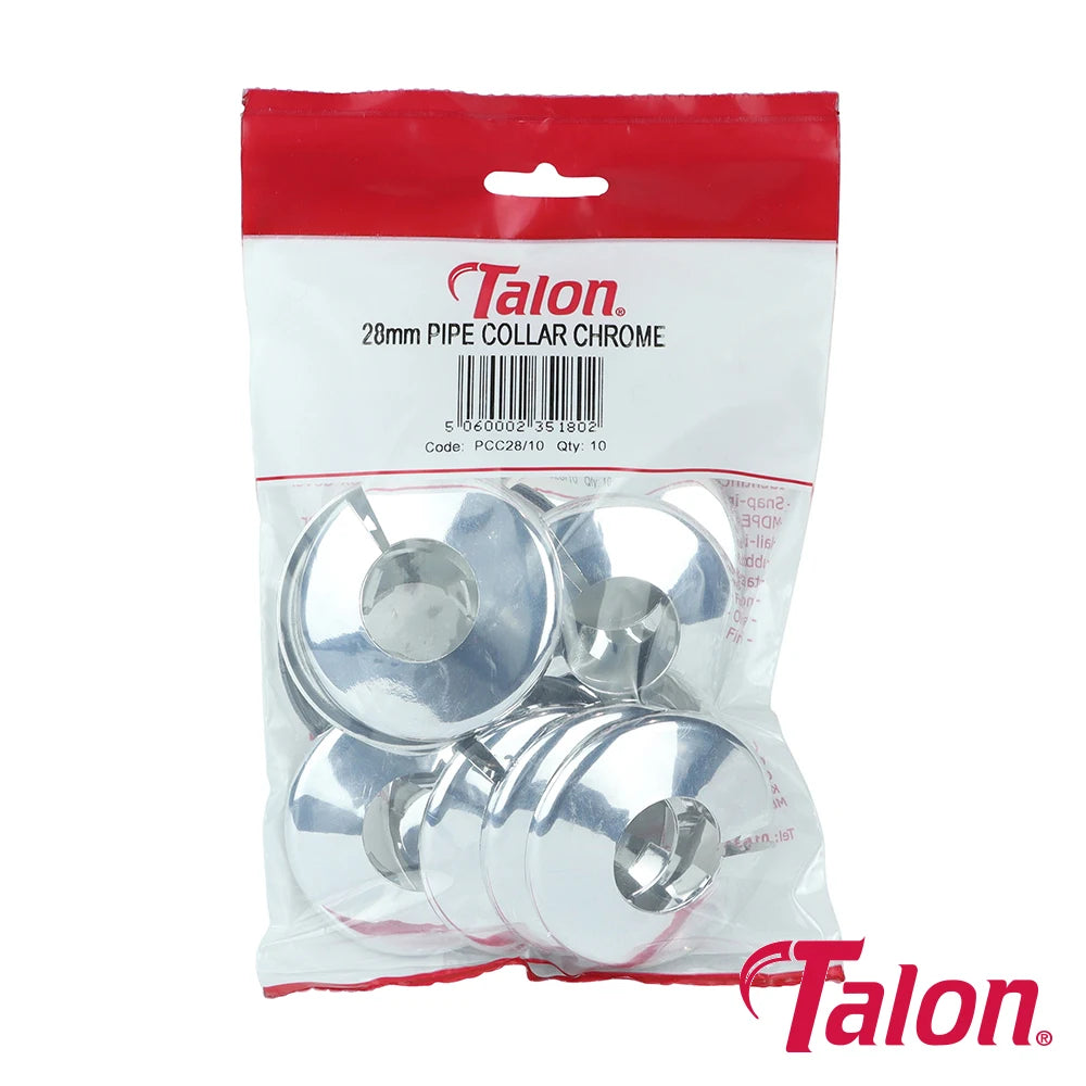 10 x Talon Pipe Collar Chrome - 28mm