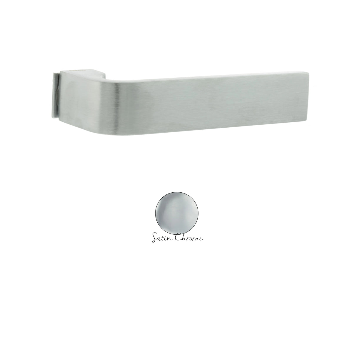 Forme Monza Lever Door Handle on Concealed Square Rose - Satin Chrome - Set