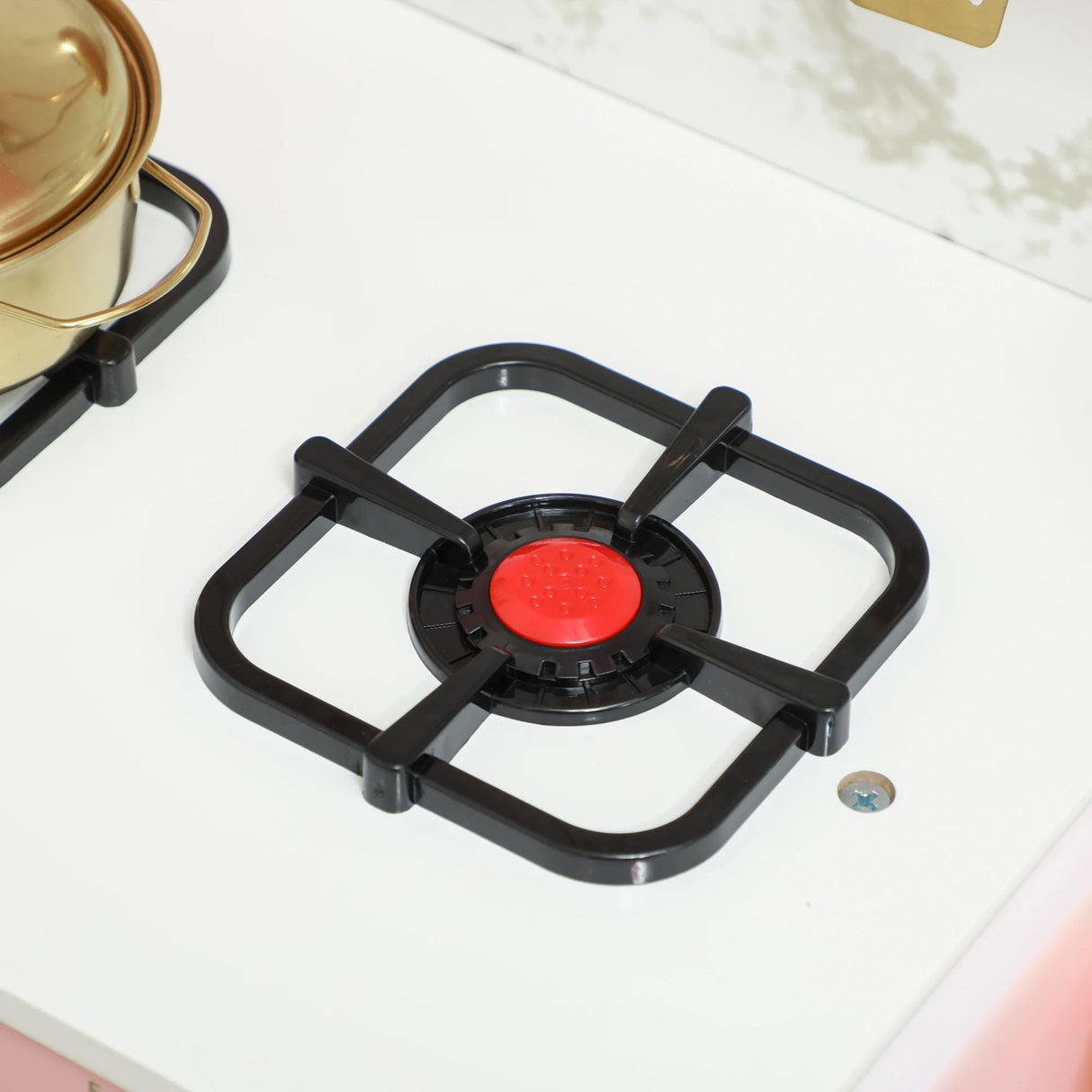 AIYAPLAY Kitchen Playset with Pretend Play Cooking Accessories, Play Kitchen with Oven, Microwave and Sink, Pink