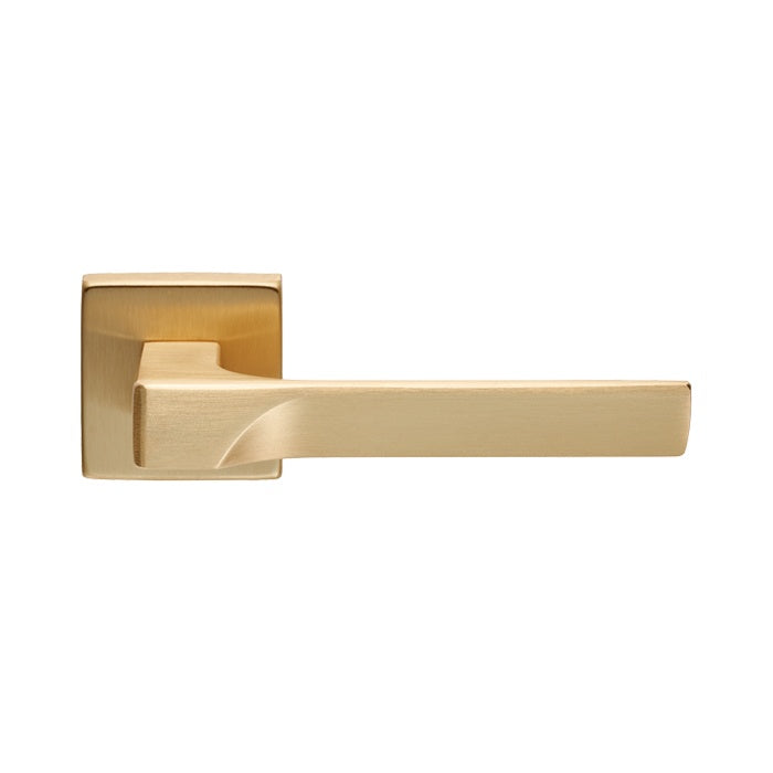 FLASH LEVER ON CONCEALED FIX SQUARE ROSE OSA (SATIN BRASS) - SATIN BRASS - PAIR