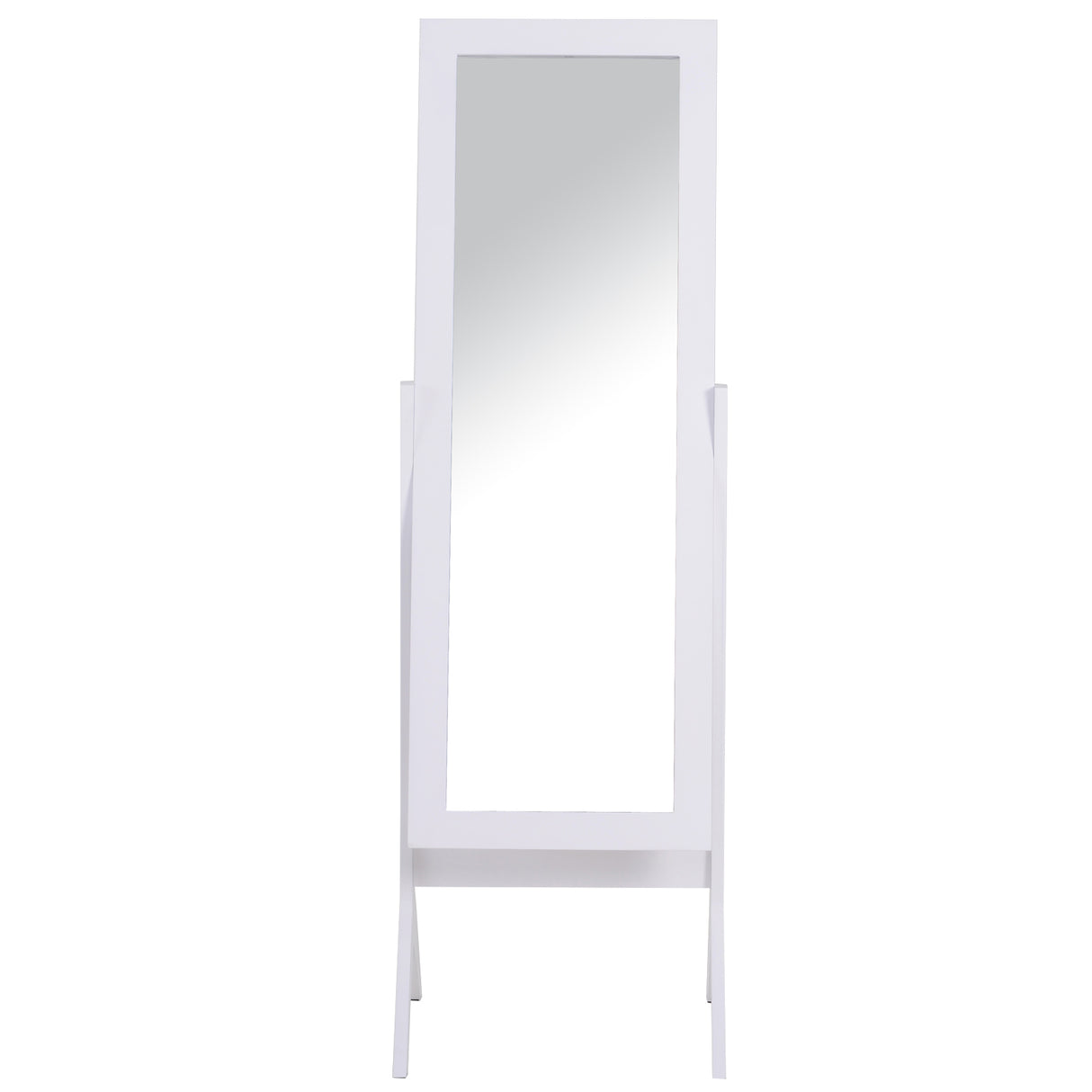 HOMCOM Full Length Mirror, Freestanding Adjustable Angle Dressing Mirror for Bedroom, Living Room, 148 x 47 cm, White