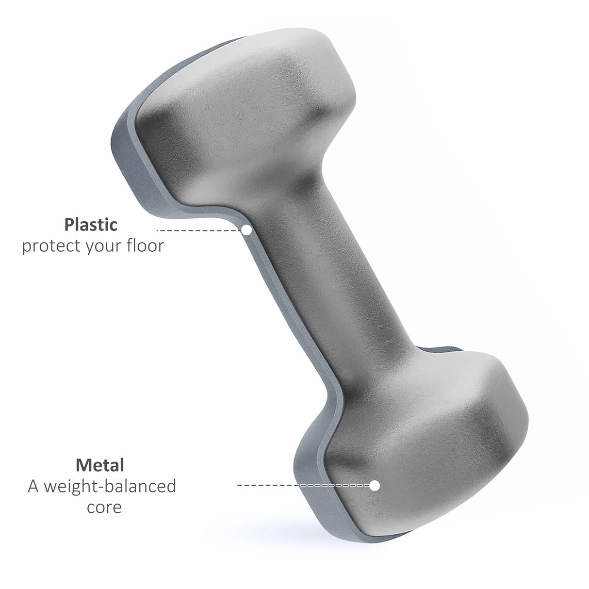 SPORTNOW Dumbbells Set with Storage Rack, 2 x 1kg, 2 x 2kg, 2 x 3kg, Green