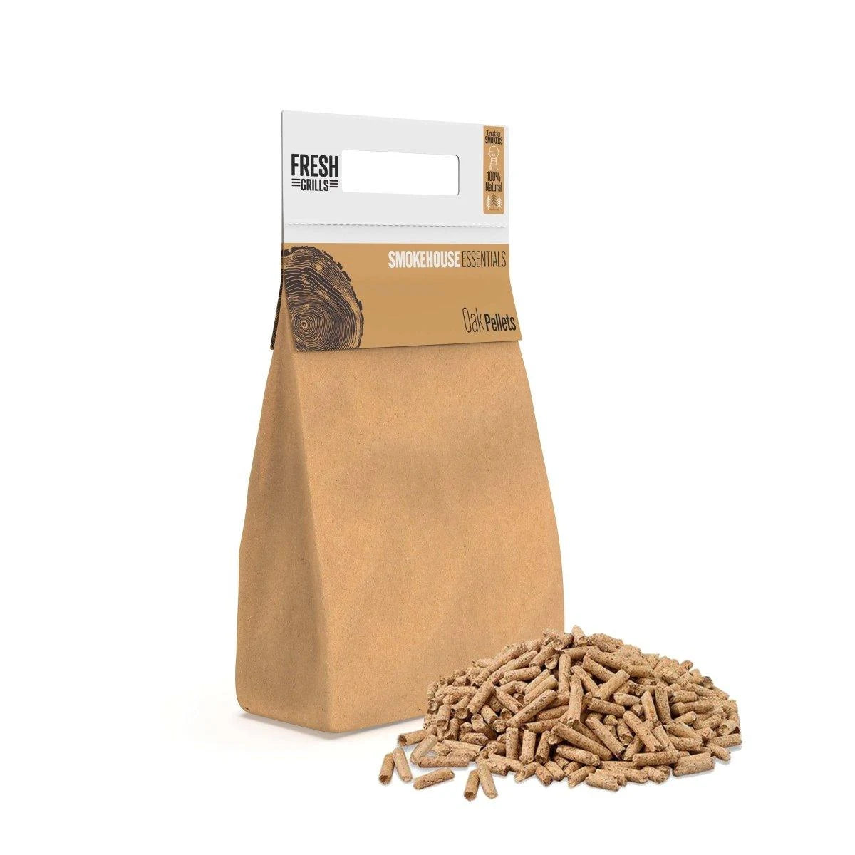 100% Pure BBQ Wood Pellets for Outdoor Pizza Ovens, Kamado Grills & BBQ Smokers Eco-Friendly, High Calorific Value & Consistent Temperature 12kg