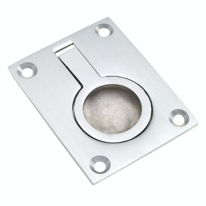 FLUSH RING PULL - SATIN CHROME - 38MMx50MM - EACH