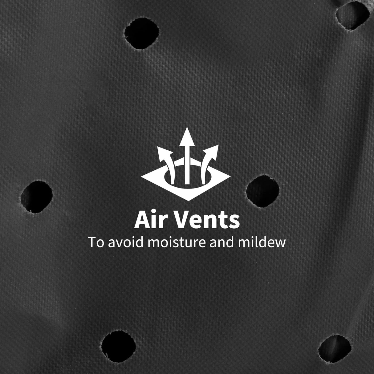 Outsunny Garden Patio Large Furniture Set Round Cover 600D Oxford Waterproof, 193 x 80H cm, Black