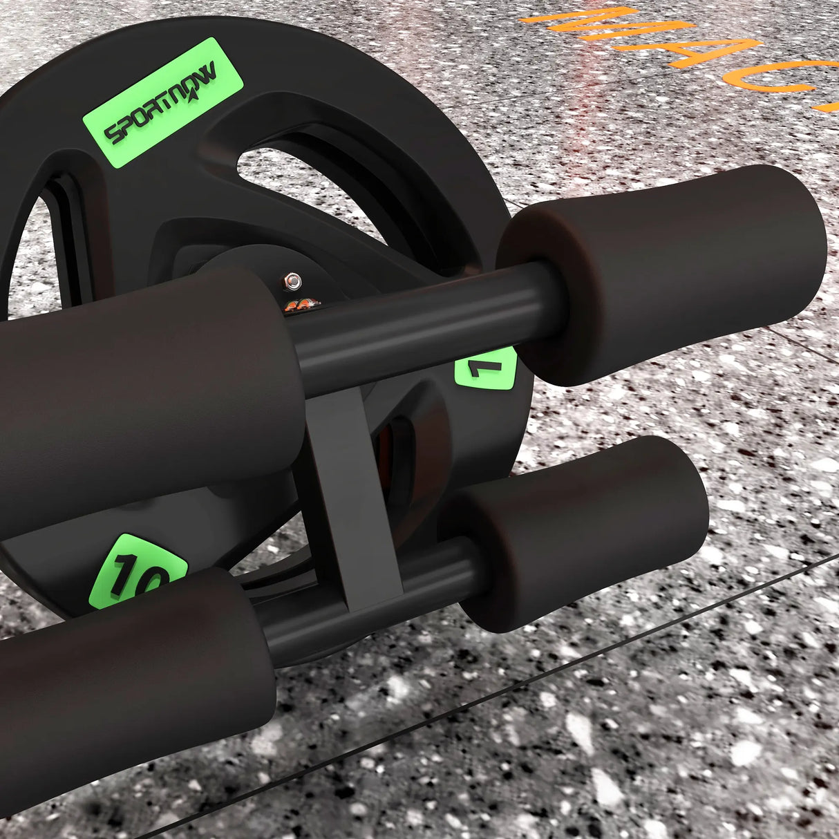 SPORTNOW Tib Bar with 2 x 10kg Olympic Weight Plates, Tibialis Trainer Calf Raise Machine for Shin Splints and Knee Pain Relief, for Home, Gym, Lifting and Strength Training