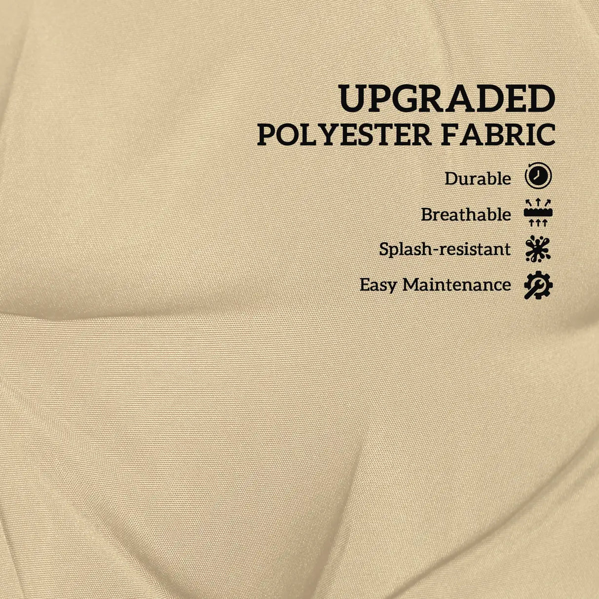 Outsunny Two-Seater Bench Cushion - Khaki