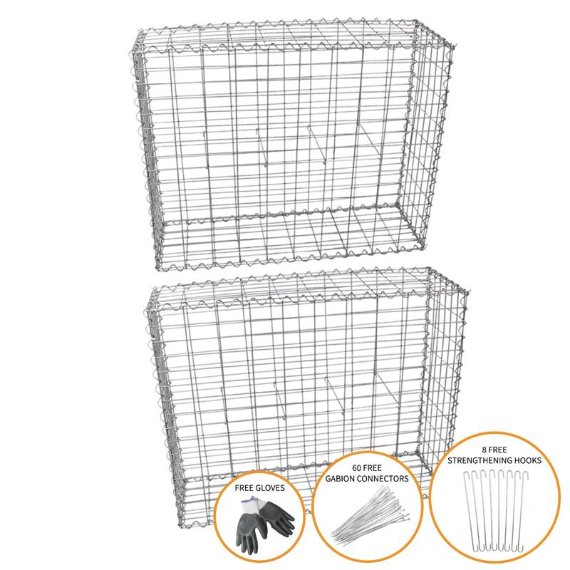 Gabion Baskets 100 x 95 x 30cm / 2 Pack